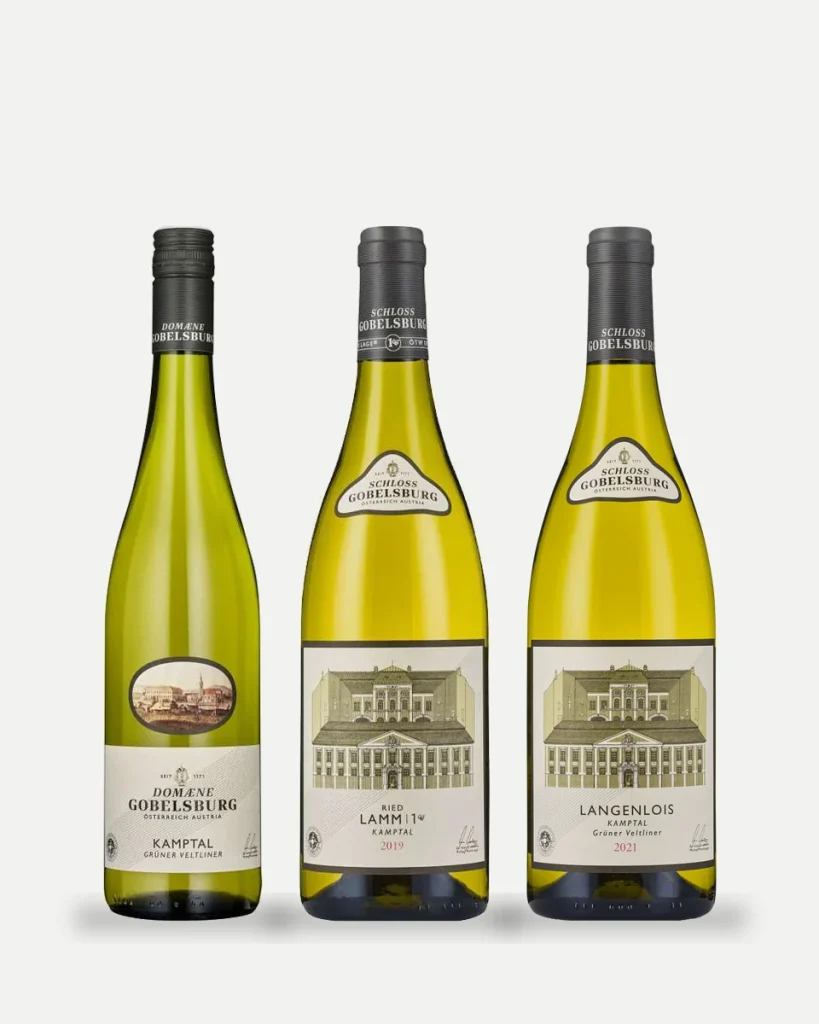 Botellas de los vinos de Schloss Gobelsburg