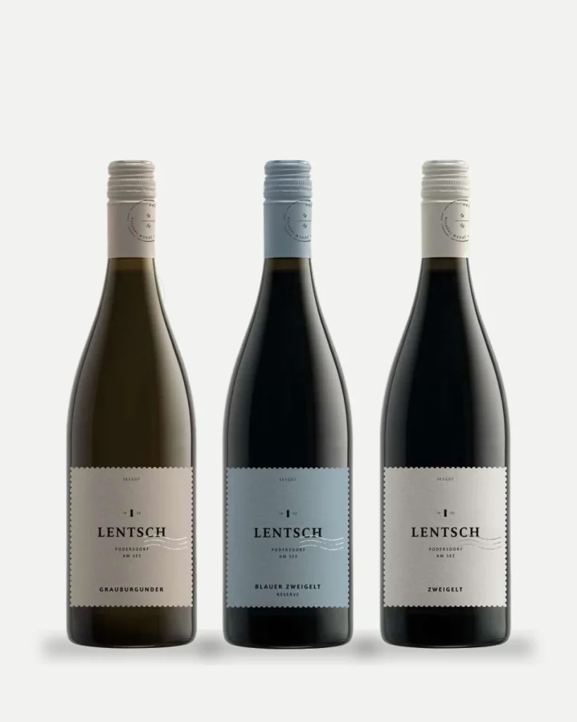Botellas de los vinos de Seegut Lentsch