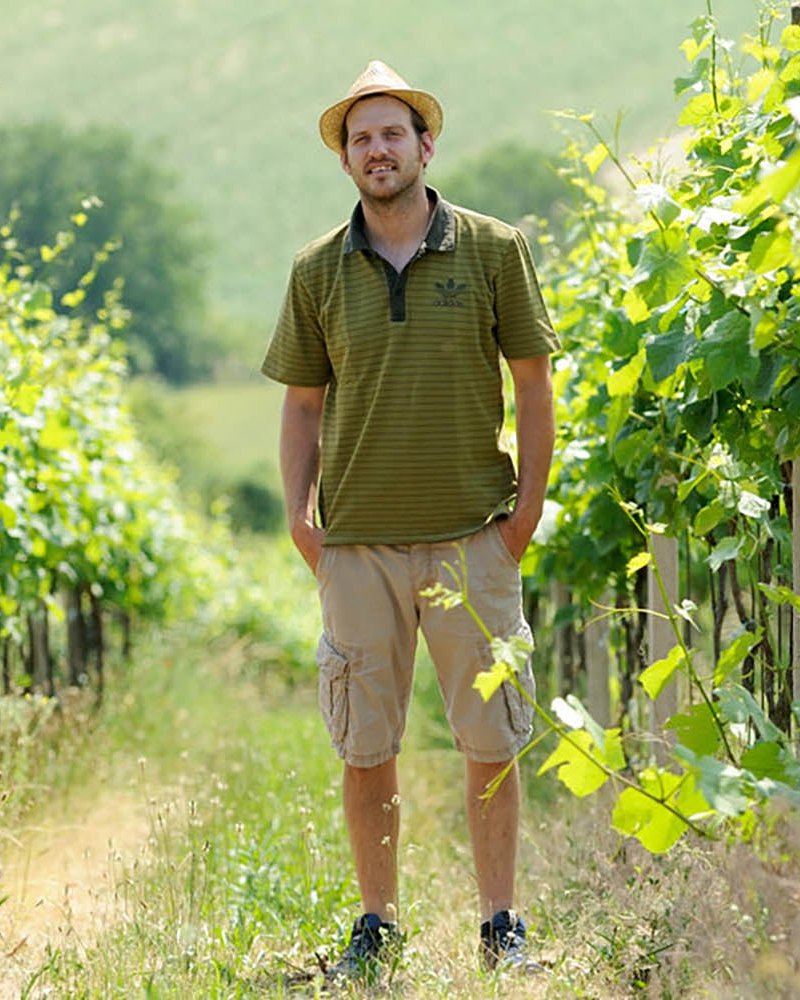 Michael Gindl entre sus viñas en Hohenruppersdorf